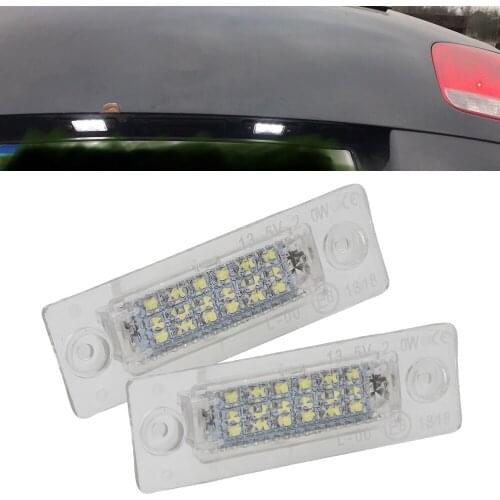 18 LED Car License Plate Lights Super Bright Number Plate Lamp 12V For VW Touran Golf Caddy Jetta MK5 T5 Passat Cimousint