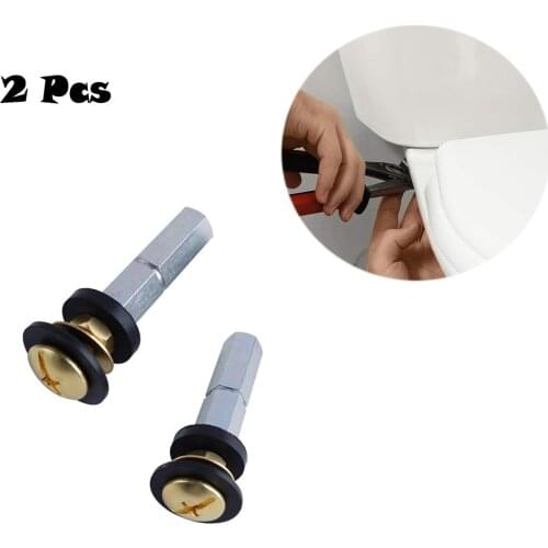 2 Pack Heavy Duty Bolts Toilet Bolts, Toilet Tank to Bowl Bolt Kits for Tank Solid Brass with Extra Long Nuts Double Gaskets