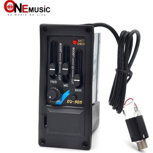 3 Band Left Hand Acoustic Guitar Pick EQ PS-505 Preamp Amplifier Guitar Pickup 6.5MM Output