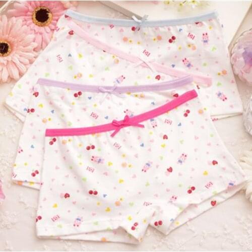 3Pcs Lot Girls Underwear Bear Color Childrens Short Baby Kids Briefs Cotton ZL27