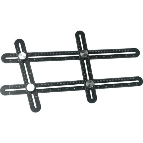 40*18cm Multi Template Tool Angle Measuring Protractor Ruler Builders Craftsmen Layout Woodwork Folding