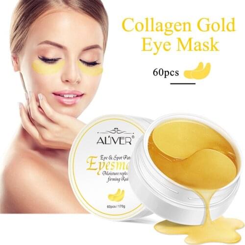 60Pcs 24K Gold Collagen Eye Mask Hydrogel Eye Patches Dark Circles Moisturizing Masks OA66