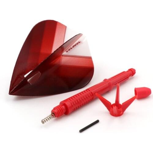 CUESOUL AK6 Dart Shaft with Foldable Flights Red Kite Shape-15mm/18.8mm/24.8mm /29.5mm/33.3mm