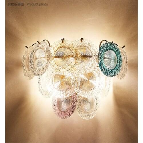 Nordic Colorful Wall Lamps Metal Glass Creative Wall Lights For Study Bedroom Living Room Home Decoration Wall Sconces WA204