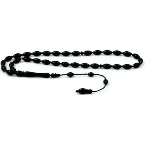 Ebony Handmade Rosary with Barley Cutting