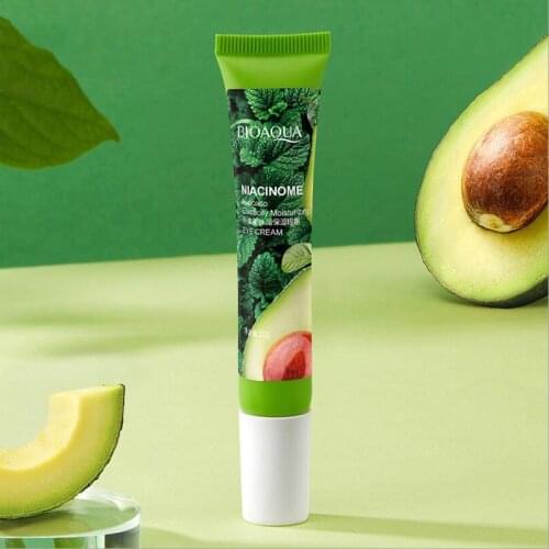 BIOAQUA Avocado Elastic Moisturizing Eye Cream Anti-Wrinkle Diminishing Eye Lines and Dark Circles Against Puffiness Firming