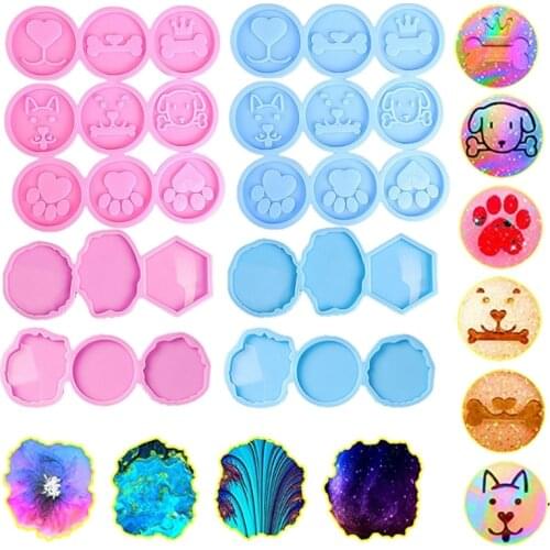 Phone Grip Mold Epoxy Resin On Top Mold Kit 15 Cavity Silicone Irregular Round Mount Phone Holder Stand Molds Craft Tool X4YA