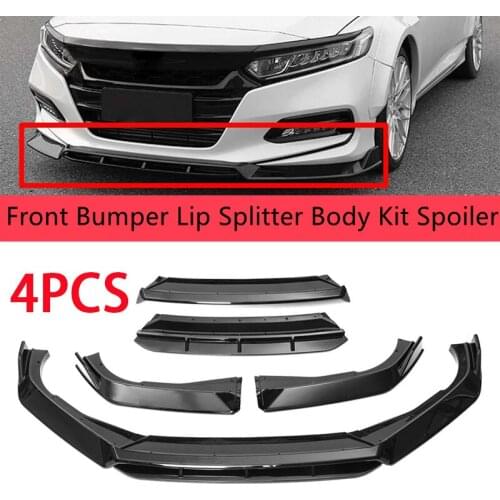 Glossy Black Front Bumper Lip Spoiler For Honda Accord 10th Gen Sport 2018-2020