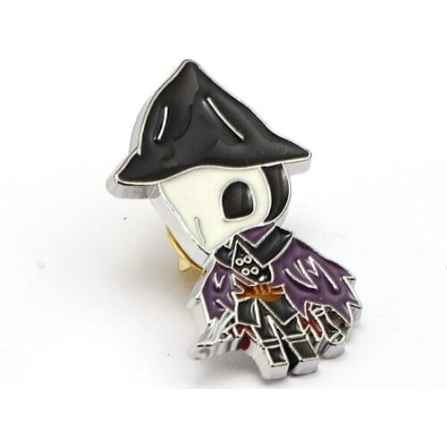 HSIC Game Bloodborne Brooches Eileen The Crow Enamel Pin Hunters Figure Shirt Coat Brooches Pins Women Men Accessory HC13148