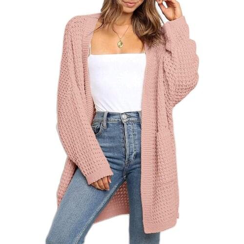 New Cardigan Women Sweater Oversize 2021 Vintage Long Sleeve knitwear Autumn Winter Loose Coat Top Femme Warm Clothes Ropa Mujer