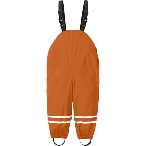 Green Orange Windproof Waterproof Mud Jumpsuit Clothes Rain Dungarees Children Waterproof Rain Mud Pants Waterproof Overalls L3