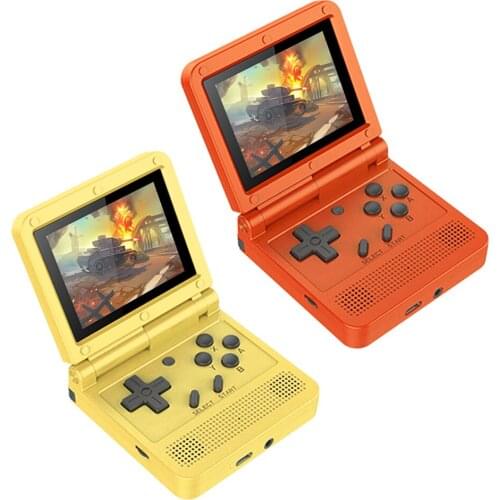 V90 Mini Handheld Console Flip Open Source Handheld 64-bit Classic Retro Arcade Game Console Mini Video Game Player