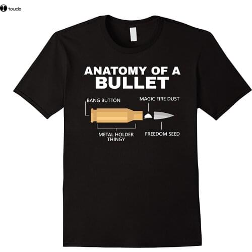 2019 New Short Sleeve Casual Gun Shirt, Anatomy of A Bullet Funny Gun Owner T-Shirt Summer Casual Man T Shirt Good Quality