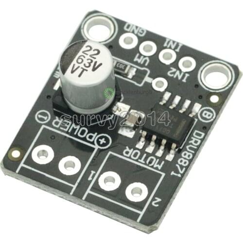 DRV8871 h-bridge DC brush motor driver circuit board for Arduino PWM control 3.6A maximum internal current mosfet module