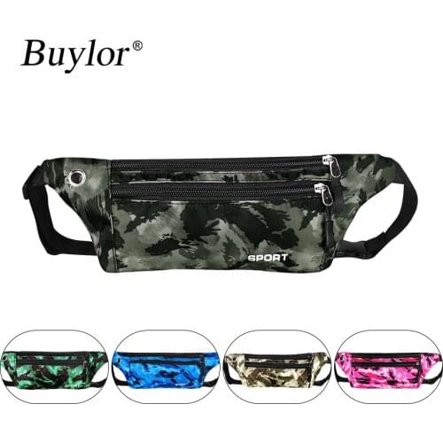 Buylor Waist Pack Sport Fanny Pack Hip Bum bag Running Men Waterproof Gym Crossbody Wallet Pouch Chest Bag for Travel, Sports
