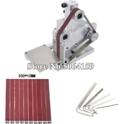 Promotion--Multifunctional Grinder Mini Electric Belt Sander Diy Polishing Grinding Machine Cutter Edges Sharpener Belt Grinder