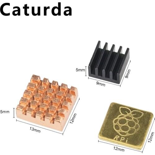 3 Pcs Raspberry Pi 3 Model B Plus Heatsinks Copper Aluminum Heat Sink Cooling Kit Cooler Radistor for Raspberry Pi 3 2 Model B