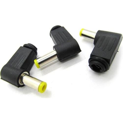 10PCS DC power plug bent male plug jack power supply connector with fork 5.5-2.1/2.5mm