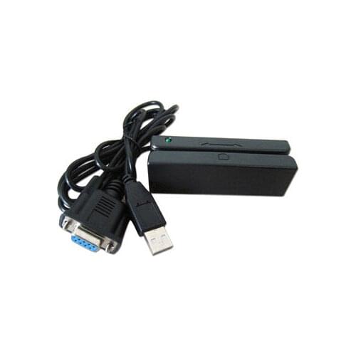 Magnetic card reader MSR90 Stripe 3 tracks RS232 interface plug universal
