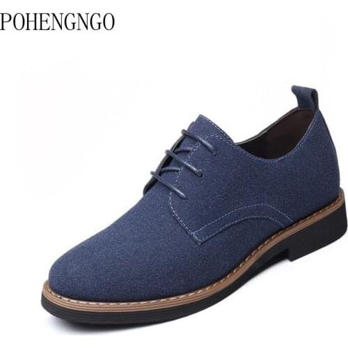 Spring Men Formal Shoes England Trend Casual Shoes Male Suede Oxford Wedding Leather Dress Shoes Men Flats Zapatillas Hombre