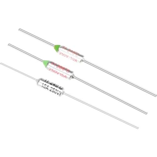 Uxcell Thermal Fuse 250V TF Celsius Degree Temperature Electrical Circuit Cutoff for Iron Hair Dryer Heater Refrigerator