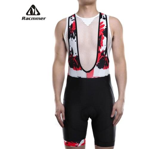 Racmmer 2020 Cycling Bib Shorts Men Summer Coolmax 5D Gel Pad Bike Bibs Tights Mtb Ropa Ciclismo Italy Silicon Grippers Pants