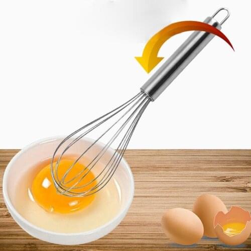 Stainless Steel Whisk Handheld Egg Beater Milk Frother Manual Stir Baxing Tool Non-Slip Easy To Clean Egg Beater Tool