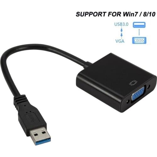 USB 3.0 to 1080P VGA External Graphic Card Video Converter Adapter for Win7/8/10