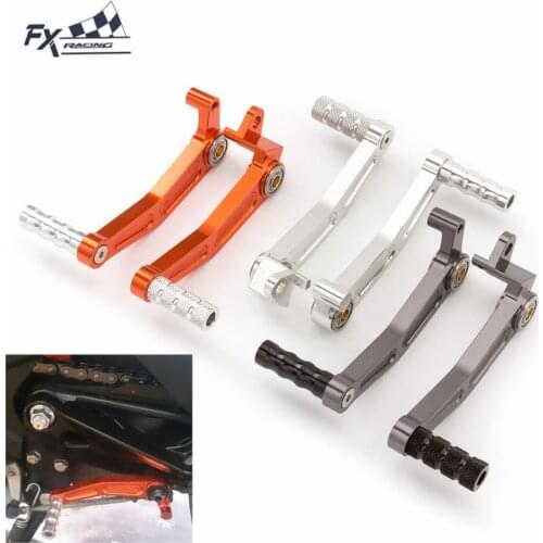 High Quality CNC T6061 Aluminum Motorcycles Foot Pedal Brake + Gear Shifter Lever For DK 125 200 390 RC125 RC200 RC390