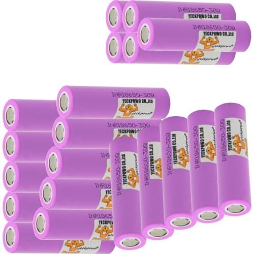 YECKPOWO INR18650 30Q battery li-ion batteries 10C rate high drain 30A 3.7V 3000mah rechargeable akkumulator / 18650 charger