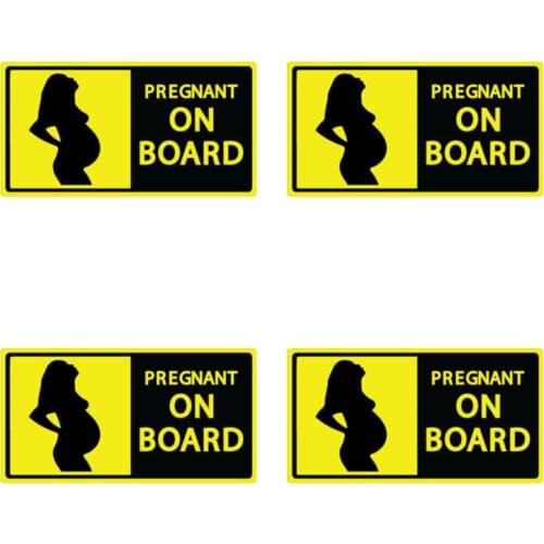 Funny Fashion Car Stickers PREGNANT on Board Decals Car Window Motorcycle Decoration Warning Sign Vinyl KK PVC 13cm X 7.1cm