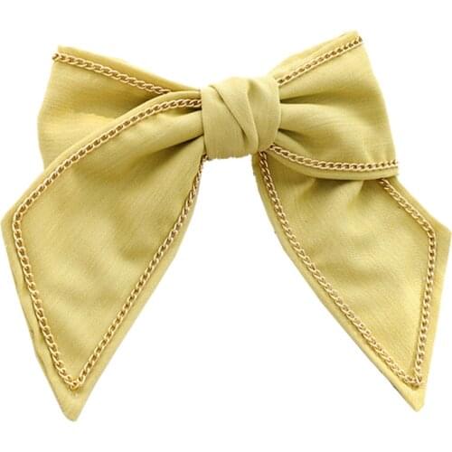 2021 New Fabric Bowknot Hairpins Big Bow Ladies HairClips Spring Clip Headpiece Wedding Jewelry Hair Accessories for Women