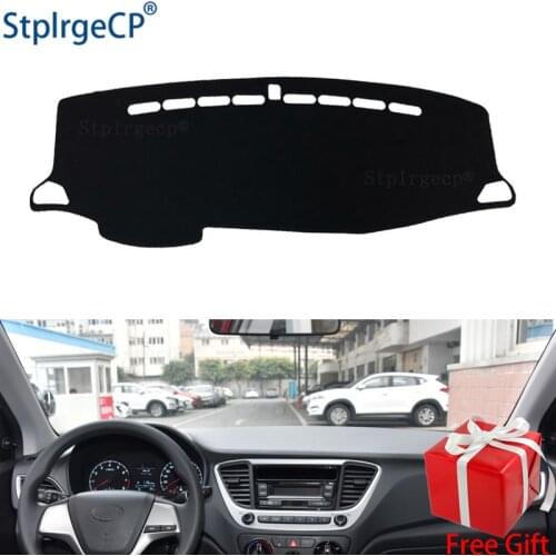 For Hyundai Solaris Accent 2017-2020 HC dashboard mat Protective pad Shade Cushion Pad interior sticker accessories