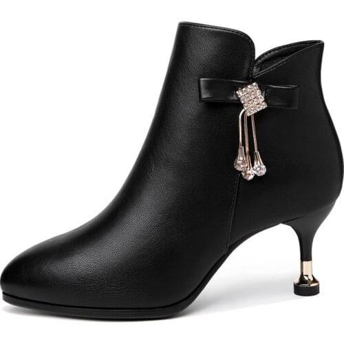 Round Toe Wineglass Heel WomenS Boots, Metal Decorative WomenS Short Boots, Platform WomenS Boots