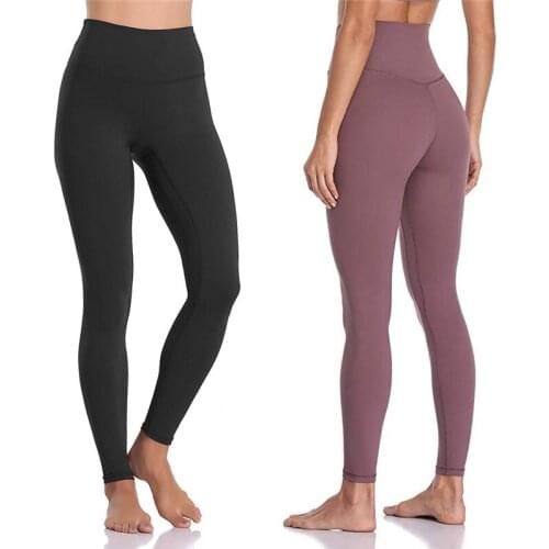 2019 Yoga Pants Women Cintura Alta WomenS Solid Color Sports Fitness Hip Yoga Pants Sweatpants Athletic Pants #A