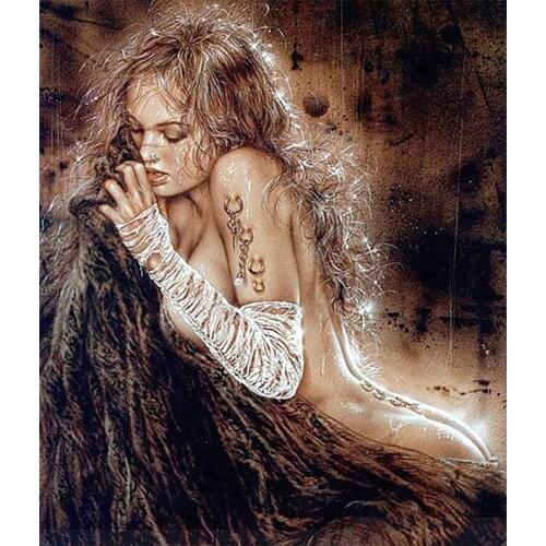 Woman Wrapped in a Blanket Diamond Painting Portrait Round Full Drill Nouveaute DIY Mosaic Embroidery 5D Cross Stitch Home Decor