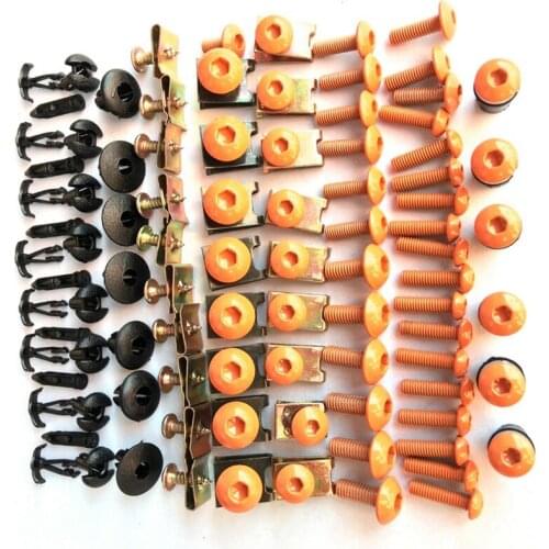 133 piece Black/Orangge/Red/Blue/gereen/Silver Complete Fairing Bolt Kit Body Bolts Stainless for Suzuki GSXR 1000 2005 2006