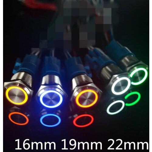 16mm Latching & self-reset Momentary Metal push button switch socket