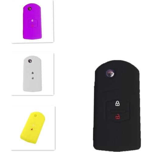 2 Buttons Silicone Car Key Cases Cover Fit For Mazda 3 Mazda 2 Mazda 6 2003 2004 2005 2006 2007 2008 2009 2010 2011 2012 2013