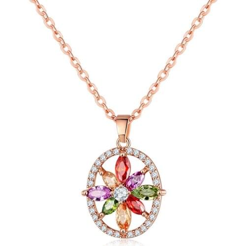 2021 YJGS For Ladies Hot-Selling Zircon Pendant Necklace Temperament Luxury Fashion Valentines Womens Day Holiday Gift Jewelry