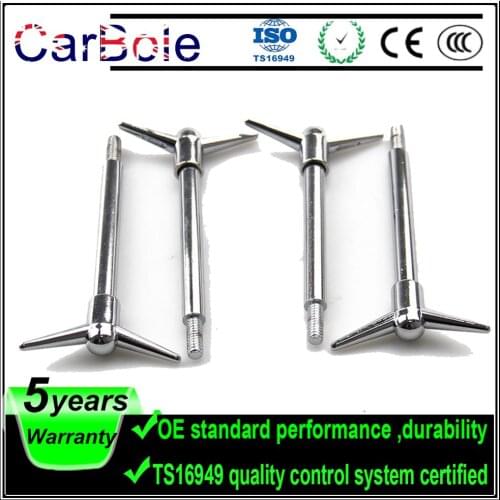 4pcs Engine Chrome Valves Cover T-Bar Wing Nuts Bolts Studs 1/4"-20 For Chevy