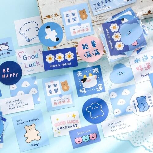 40Pcs Cute Research Institute Stickers Decoration Diary Scrapbooking Journal Stickers Paper Creative Stationary School Supplies
