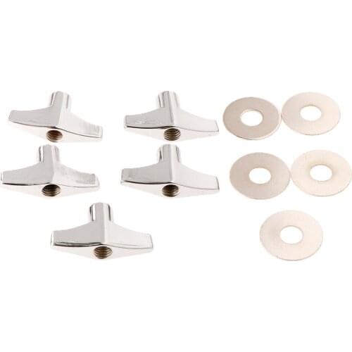 5 Pieces Quick Release Cymbal Stand Wing Nut with Washer Gasket
