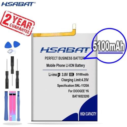 New Arrival [ HSABAT ] 5100mAh BAT16523200 Replacement Battery for DOOGEE Y6 Y6C Y6 piano 5.5inch