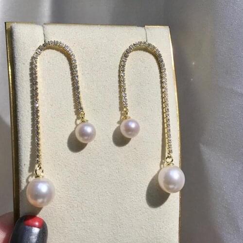 Two Pearl 925 Sterling Silver Earrings Findings Settings Base Mountings Parts for Pearls Agate Crystal Stones Jade 5pairs/lot