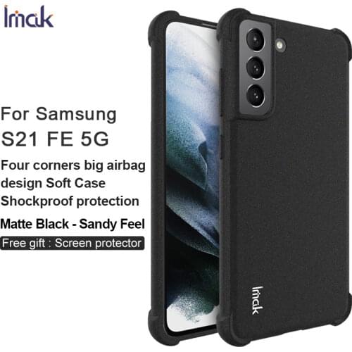 For Samsung S21 FE Case IMAK Shockproof Conners Airbags Soft TPU Back Cover Case for Samsung Galaxy S21 FE 5G