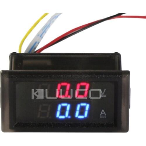 2in1 Digital Tester DC 0~600V/100A Voltmeter Ammeter DC 12V 24V Multimeter Dual display Volt Current Meter + Current Transformer