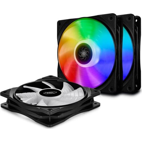 DEEPCOOL CF120 3 in 1 5V ARGB computer CPU fan 120mm case fan comes with controller, supports ASUS MSI lighting synchronization
