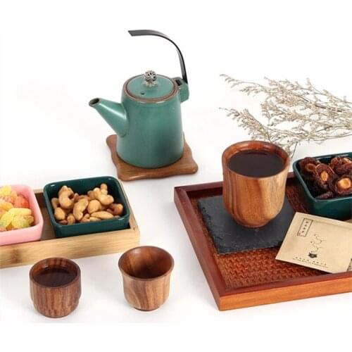Wooden Cup Coffee Tea Mug Beer Water Bottle Cup