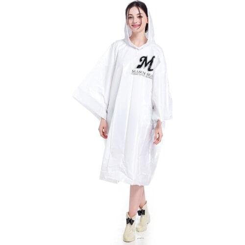 Long Use Rain Coat Women White Raincoat Poncho one size hot sale Portable Environmental Light Raincoat free shipping